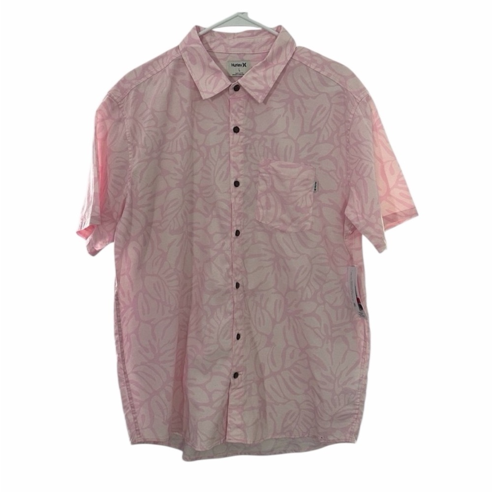 Hurley Men's One and Only Lido Stretch Hawaiian Button Down Shirt LARGE NWT